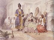 Jean-Paul Laurens Harem interior in Teheran oil painting